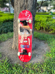 SKATE GOLD WHEELS ONE PIECE RED