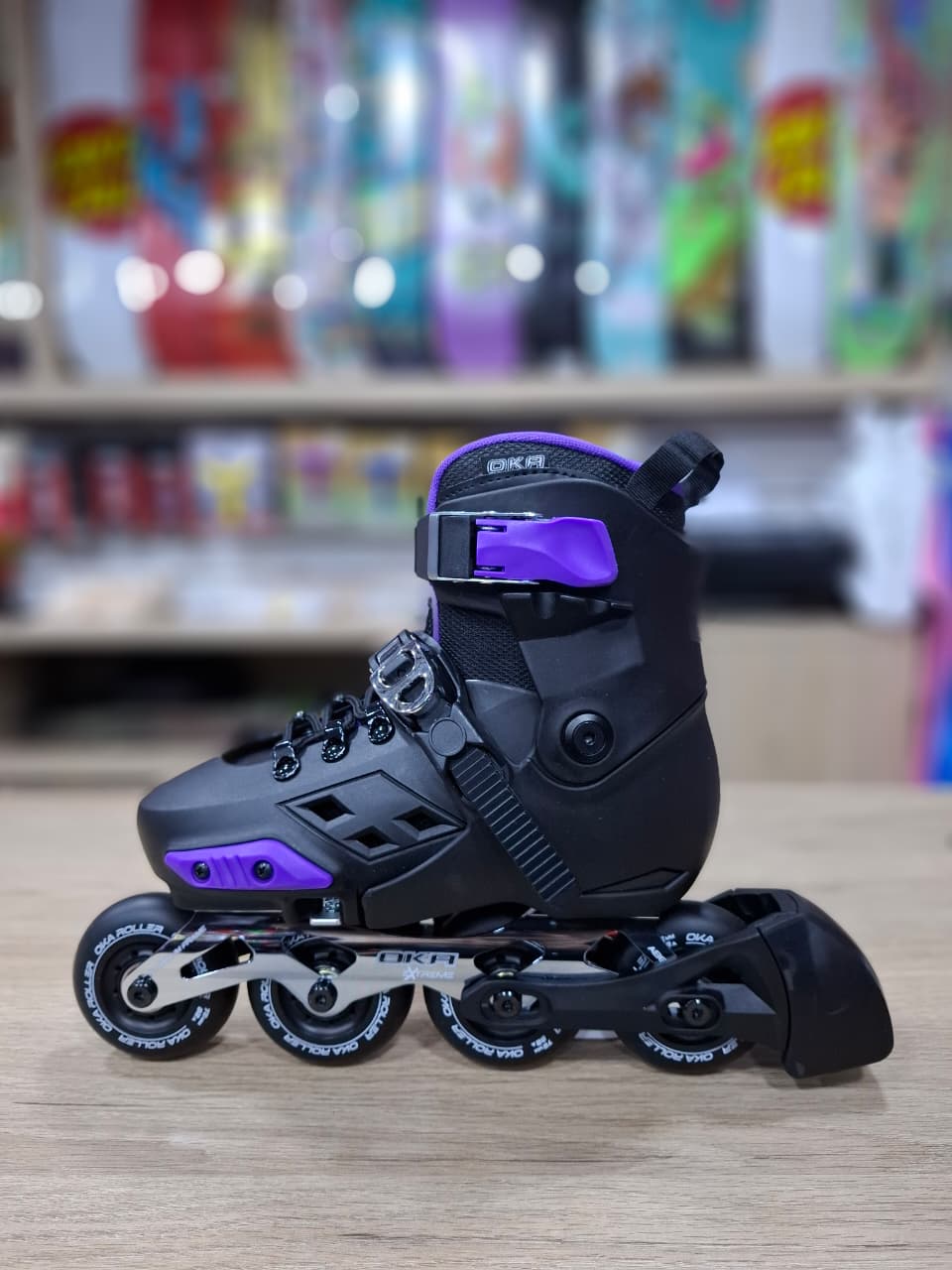 PATINES OKA LINEAL BLACK LILAC