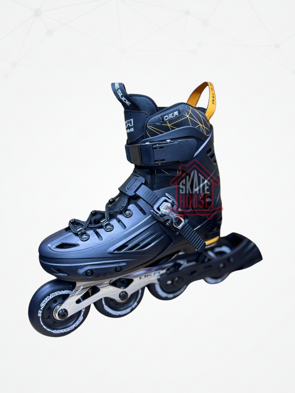 PATINES OKA LINEAL BLACK ORANGE
